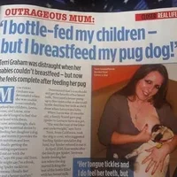 美国母亲母乳喂养宠物狗 国内小妹挤奶喂小狗