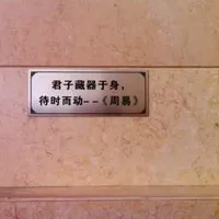 高速男厕所内涵标语：君子藏器于身，待时而动