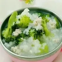 西兰花瘦肉粥