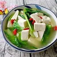 小白菜炖豆腐