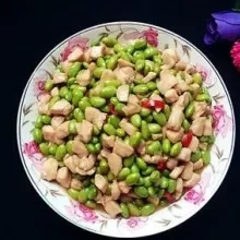 毛豆炒鸡丁