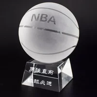 创意NBA水晶篮球摆件