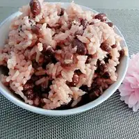 红小豆焖白米饭