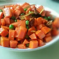 豌豆粒炒胡萝卜