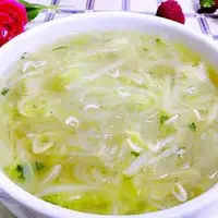 虾米白菜粉丝素汤
