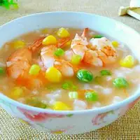 玉米青豆鲜虾粥