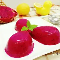 火龙果藕粉糕