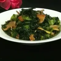 莴苣叶炒肉片