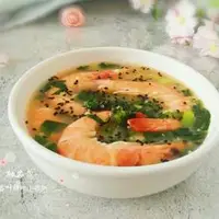 莴苣叶鲜虾米汤