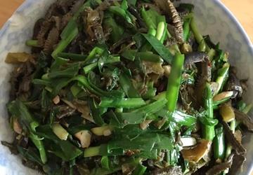 韭菜炒海蜈蚣