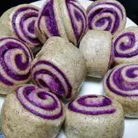 紫薯全麦营养花卷