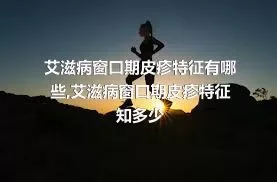 艾滋病窗口期皮疹特征有哪些,艾滋病窗口期皮疹特征知多少