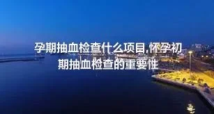 孕期抽血检查什么项目,怀孕初期抽血检查的重要性