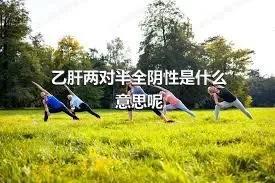 乙肝两对半全阴性是什么意思呢