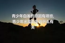 青少年白发的原因有哪些,青少年出现白发与什么有关