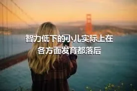 智力低下的小儿实际上在各方面发育都落后