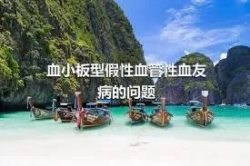 血小板型假性血管性血友病的问题