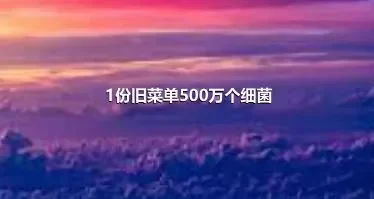 1份旧菜单500万个细菌