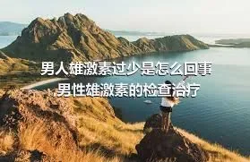 男人雄激素过少是怎么回事,男性雄激素的检查治疗