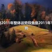 双鱼座2011年整体运势双鱼座2011年10月运势