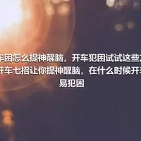 开车困怎么提神醒脑，开车犯困试试这些方法，开车七招让你提神醒脑，在什么时候开车最易犯困