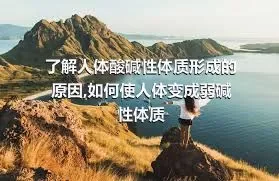 了解人体酸碱性体质形成的原因,如何使人体变成弱碱性体质