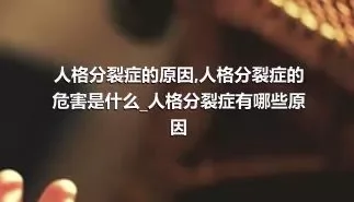 人格分裂症的原因_人格分裂症的危害是什么