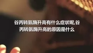 谷丙转氨酶升高有什么症状呢,谷丙转氨酶升高的原因是什么