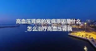 高血压肾病的发病原因是什么_怎么治疗高血压肾病