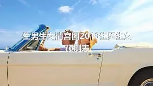 生男生女清宫图2013生男生女预测表