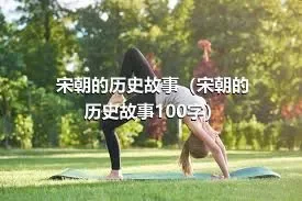 宋朝的历史故事（宋朝的历史故事100字）