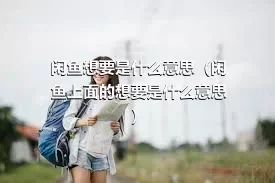 闲鱼想要是什么意思（闲鱼上面的想要是什么意思）