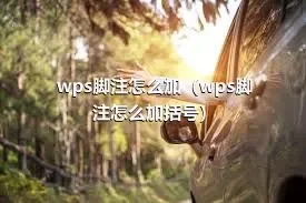 wps脚注怎么加（wps脚注怎么加括号）