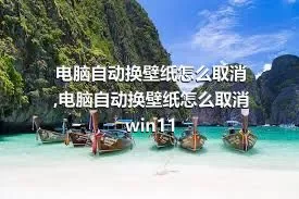 电脑自动换壁纸怎么取消,电脑自动换壁纸怎么取消win11