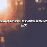 寻找最美孝心观后感,有关寻找最美孝心观后感范文