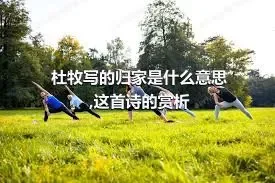 杜牧写的归家是什么意思,这首诗的赏析