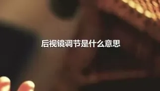 后视镜调节是什么意思