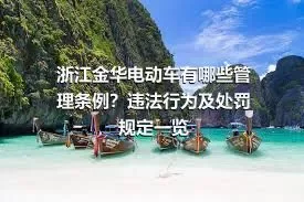 浙江金华电动车有哪些管理条例？违法行为及处罚规定一览