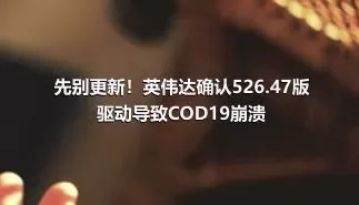 先别更新！英伟达确认526.47版驱动导致COD19崩溃