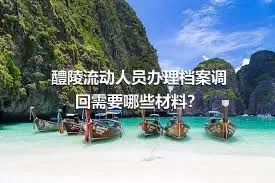 醴陵流动人员办理档案调回需要哪些材料？