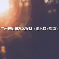 广州去衡阳怎么报备（附入口+指南）