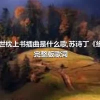 三生三世枕上书插曲是什么歌,苏诗丁《缘字书》完整版歌词