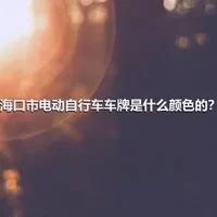 海口市电动自行车车牌是什么颜色的？