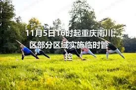 11月5日16时起重庆南川区部分区域实施临时管控