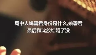 局中人姚碧君身份是什么,姚碧君最后和沈放结婚了没