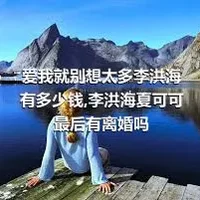 爱我就别想太多李洪海有多少钱,李洪海夏可可最后有离婚吗