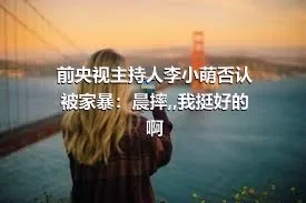 前央视主持人李小萌否认被家暴：晨摔,,我挺好的啊