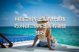 科目二倒车出库有什么技巧,科目二倒车出库有哪些技巧