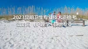 2023昆明卫生专业技术资格考试时间（护理学+其他专业）