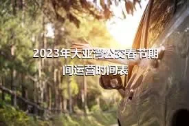 2023年大亚湾公交春节期间运营时间表